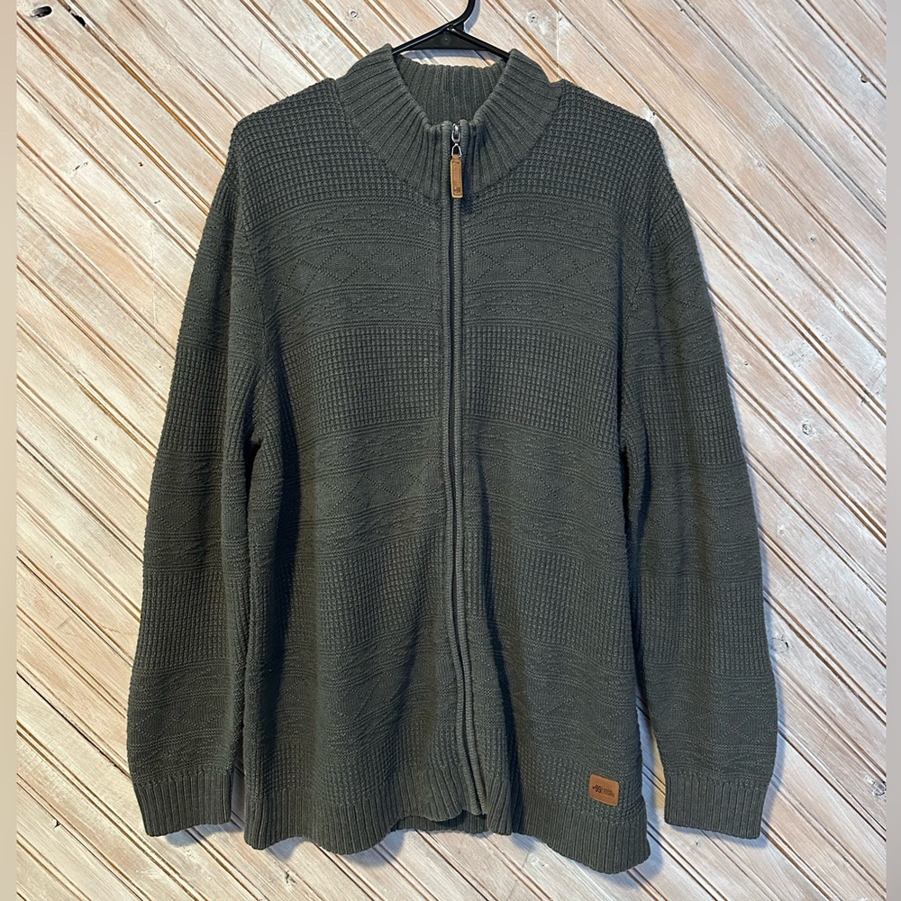 No 99 Wayne Gretzky Collection Full-Zip Textured  Pattern Knit Sweater